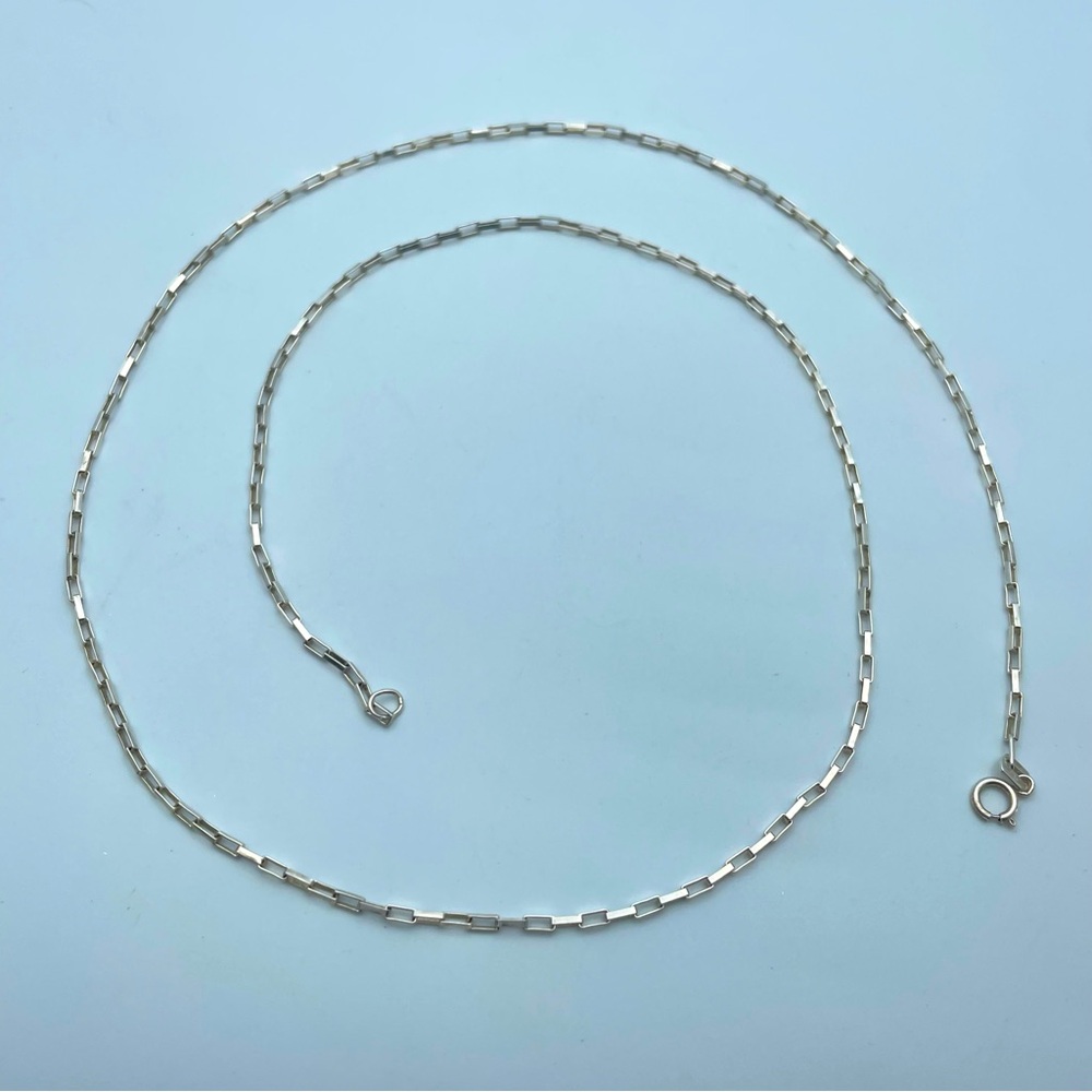 Classic 925 Sterling Silver Rectangular Paperclip… - image 4